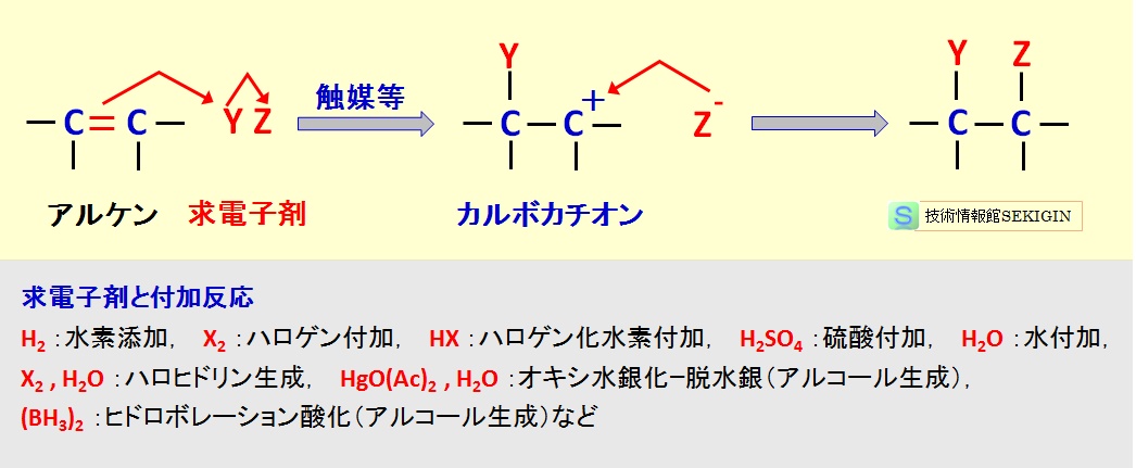 アルケンの求電子付加反応